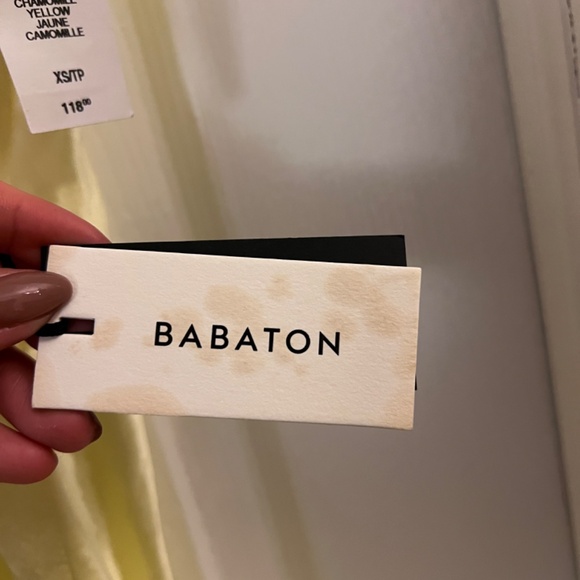 Aritzia Babaton yellow satin dress - Picture 5 of 8